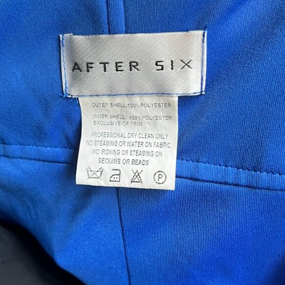 Blue Chiffon After Six Short Dress - Picture 5 of 5